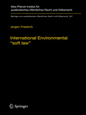 cover image of International Environmental "soft law"